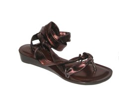 Chic sandal, leather wrap-tie.