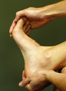 Stretching your foot helps maintain wellness.